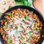 Mexican ground beef recipe skillet.