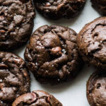 Mexican Hot Chocolate Cookies with flaky sea salt.