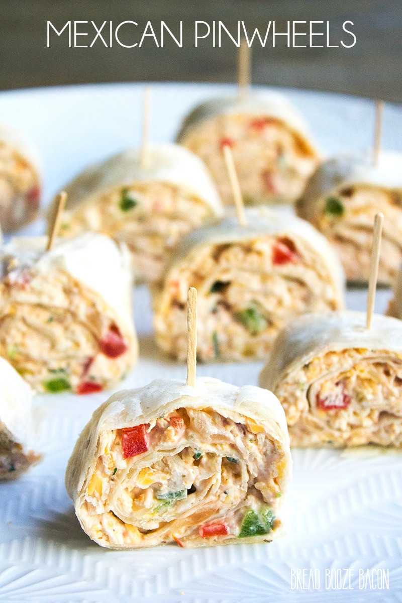 Delicious and colorful Mexican Pinwheels, a perfect party appetizer recipe.