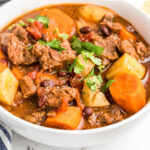 Bowl of Mexican Stew with cilantro garnish