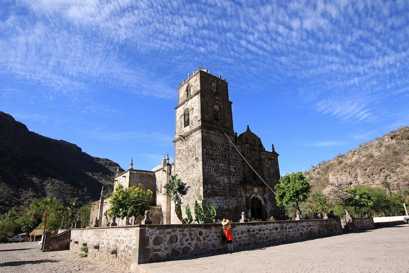 Mission San Javier, located outside of Loreto Baja Mexico, offering a glimpse into the region's history