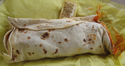 Carne adovada burrito