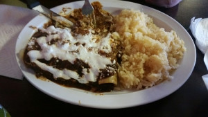 Mole dish at Molcajetes Mexican restaurant in Tulsa, Oklahoma