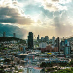 Panoramic view of Monterrey Mexico skyline showcasing its modern urban landscape