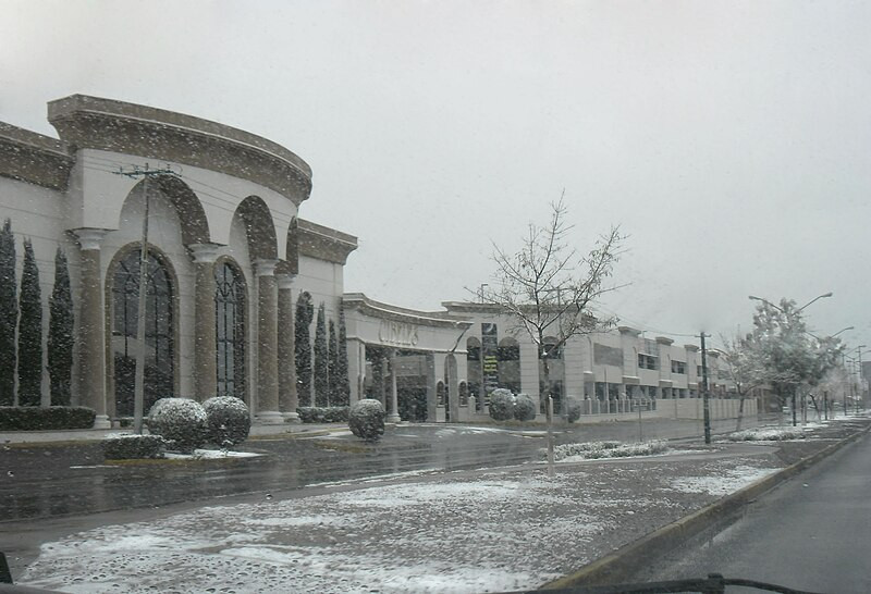 Snowy landscape in Chihuahua, Mexico