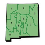 Map of New Mexico climate divisions showcasing the state's diverse weather patterns