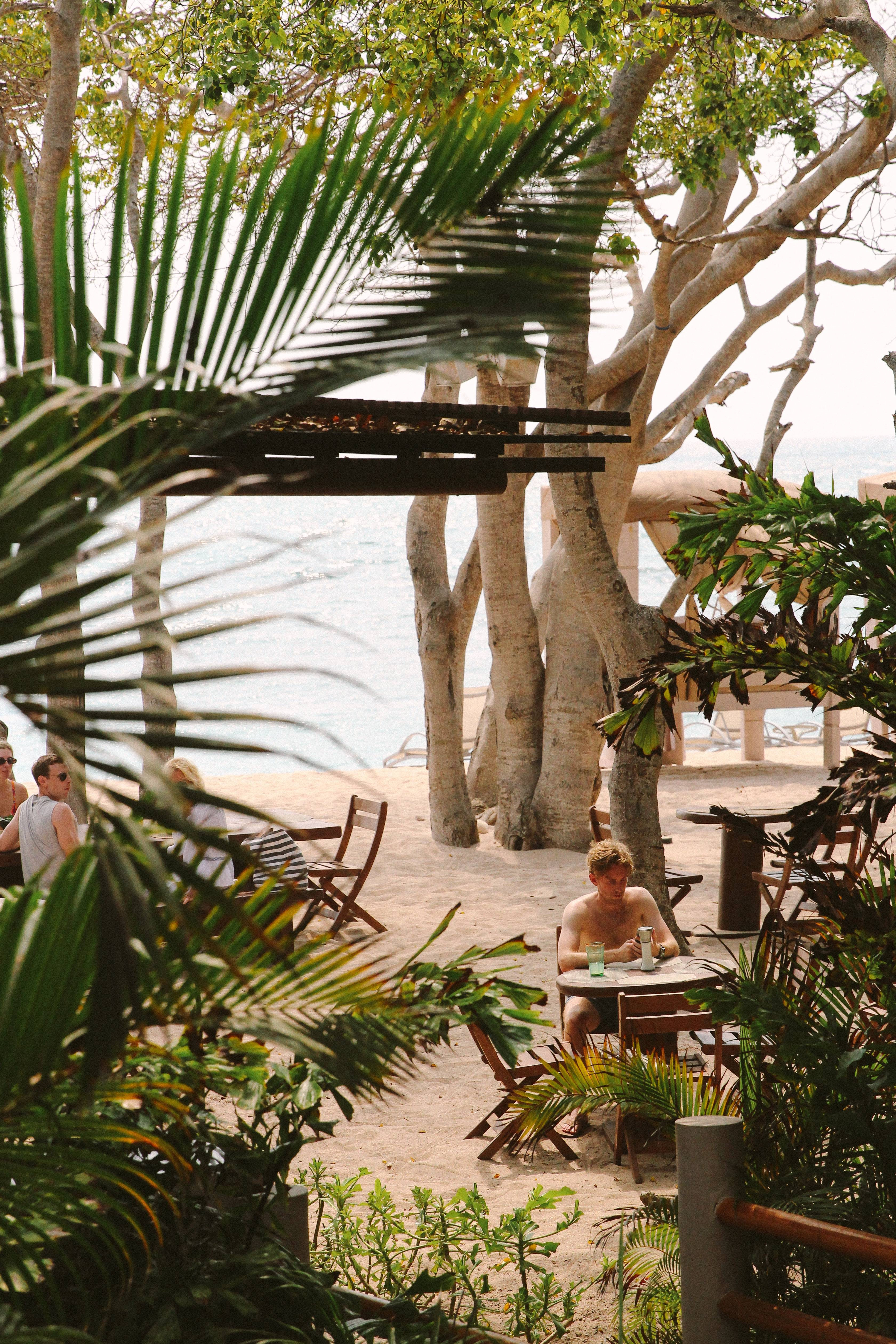 Beachfront Salad Shack and cabanas at Four Seasons Resort Punta Mita