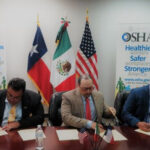 Signing ceremony for OSHA and Mexican Consulate in Dallas TX alliance. From left to right: OSHA Fort Worth Area Director Timothy Minor, Mexican Consul in Dallas Francisco de la Torre Galindo, and OSHA Dallas Area Director Basil Singh.