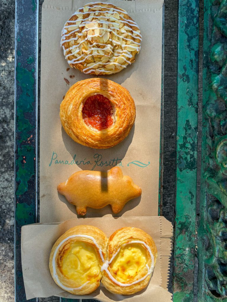 An assortment of pastries from Panaderia Rosetta, showcasing their tempting baked goods.