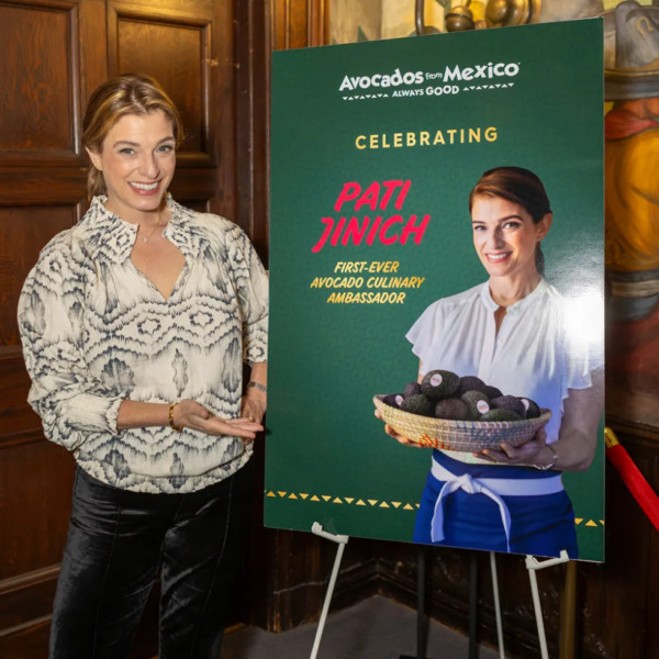 Celebrity Chef Pati Jinich, Mexican Culinary Ambassador, making guacamole at the Mexican Cultural Institute.