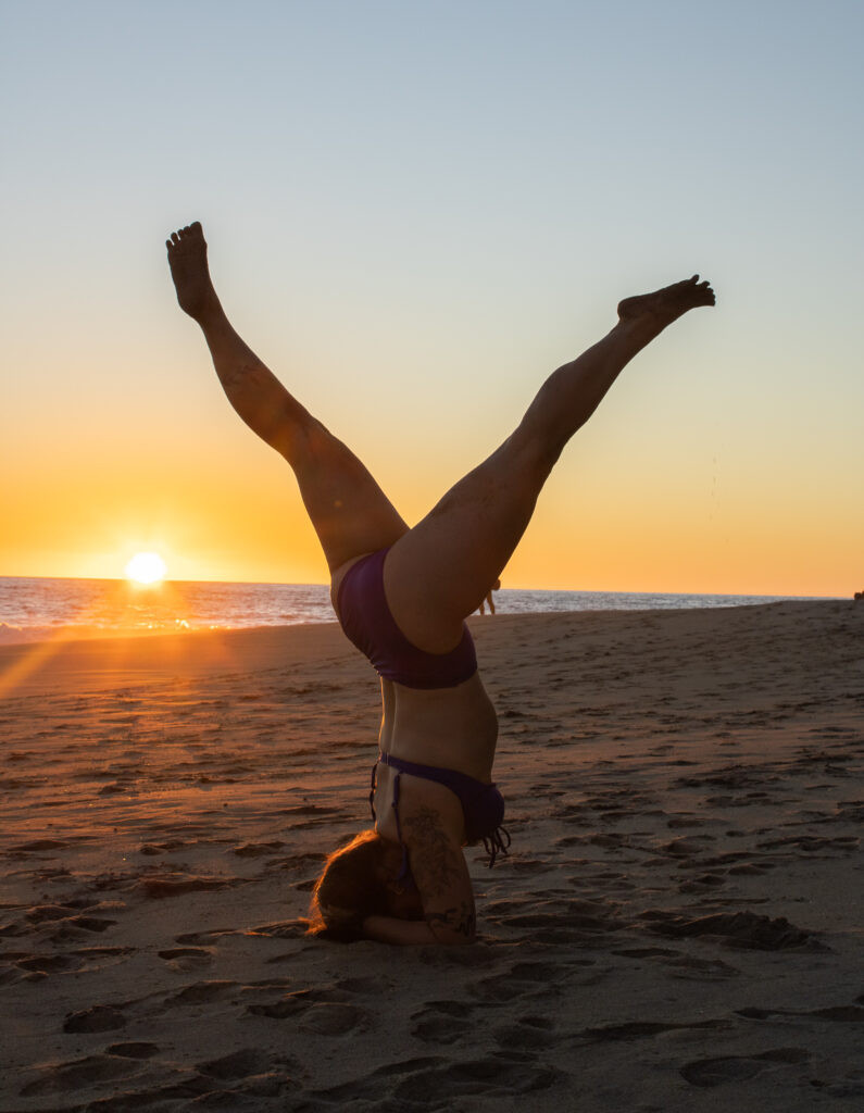 Yoga class on Playa Zipolite Beach in Mexico