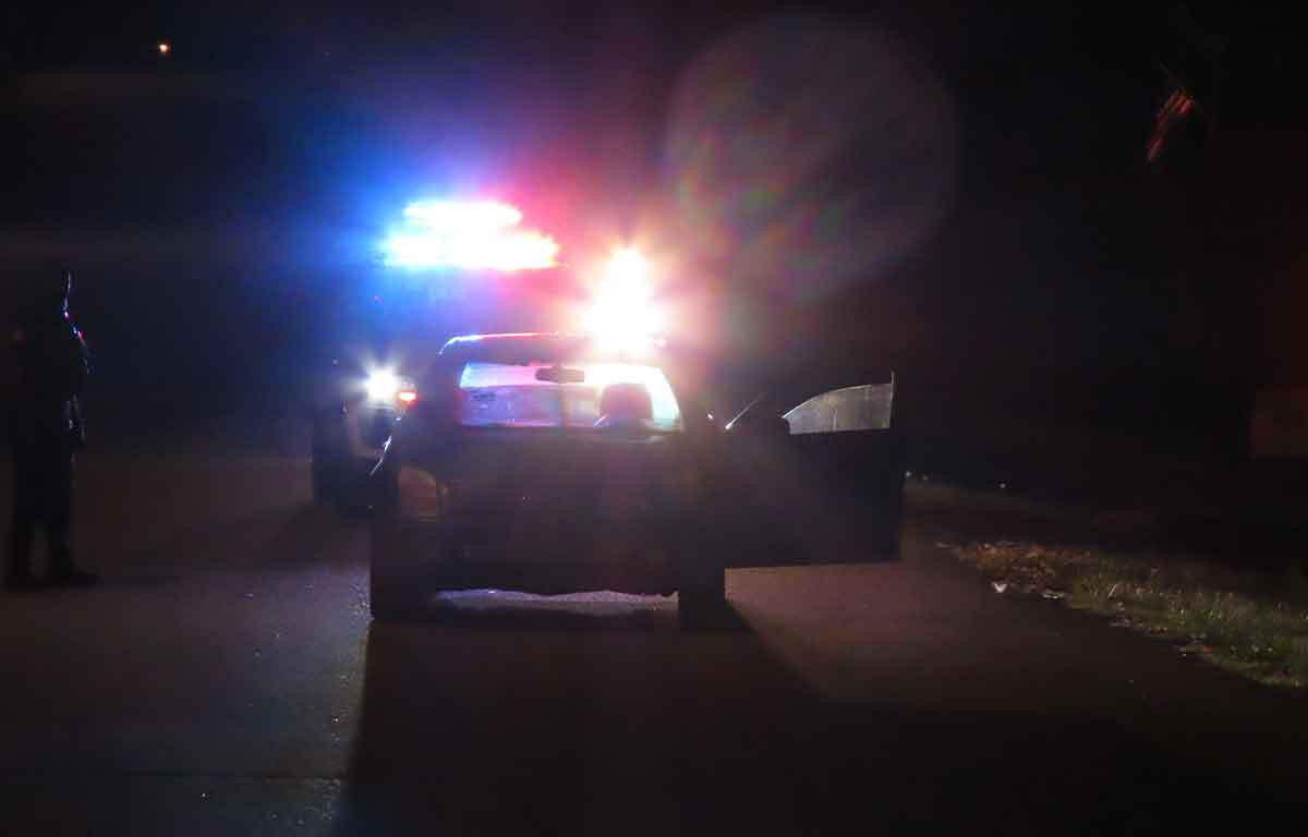 Mexican police officer during a traffic stop