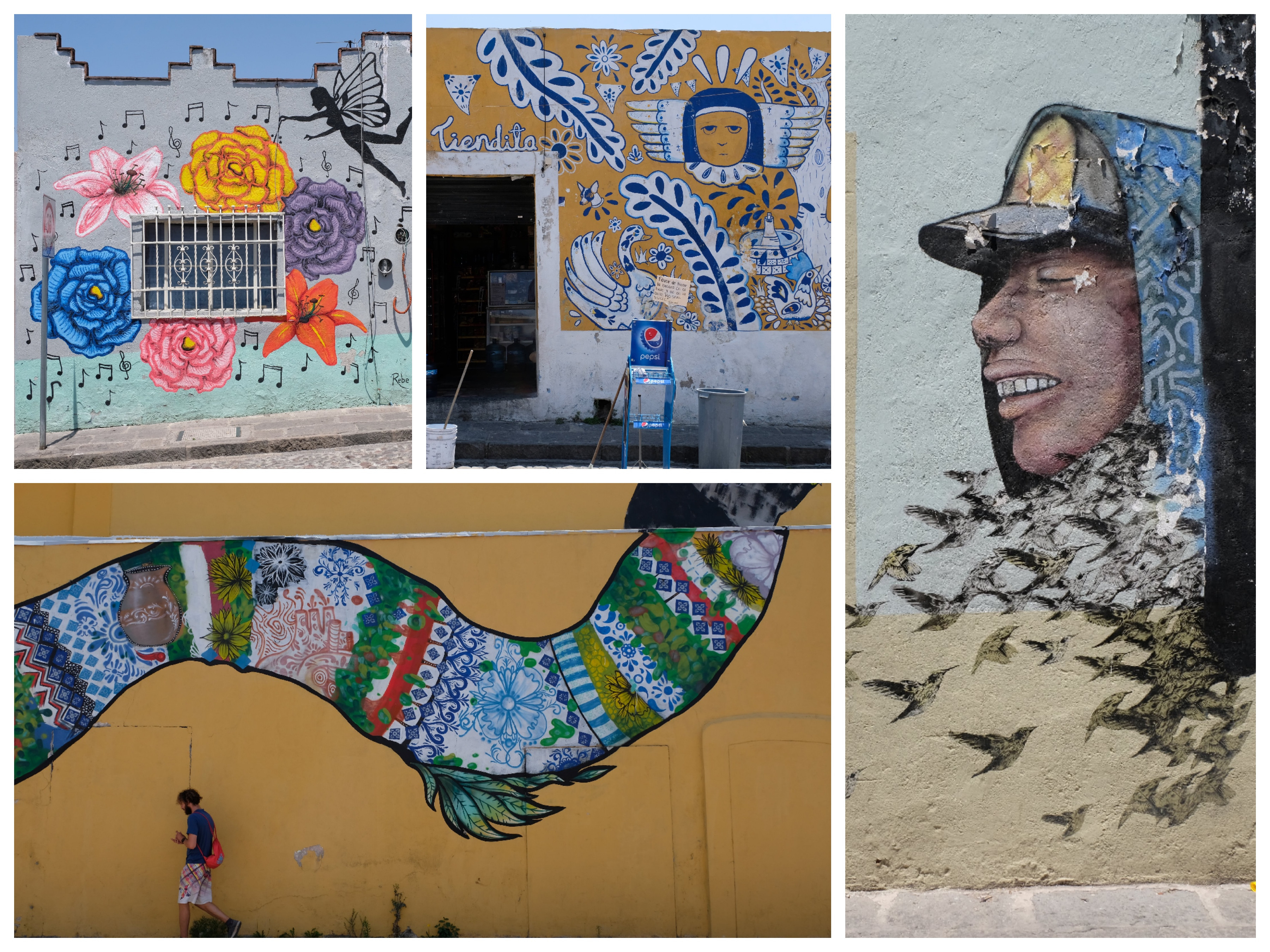 Some of the amazing graffiti in Xanenetla