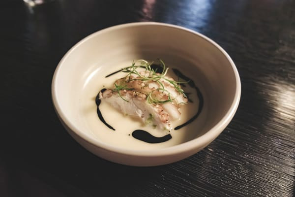 Fresh Octopus Ceviche with Heart of Palm Juice at Pujol