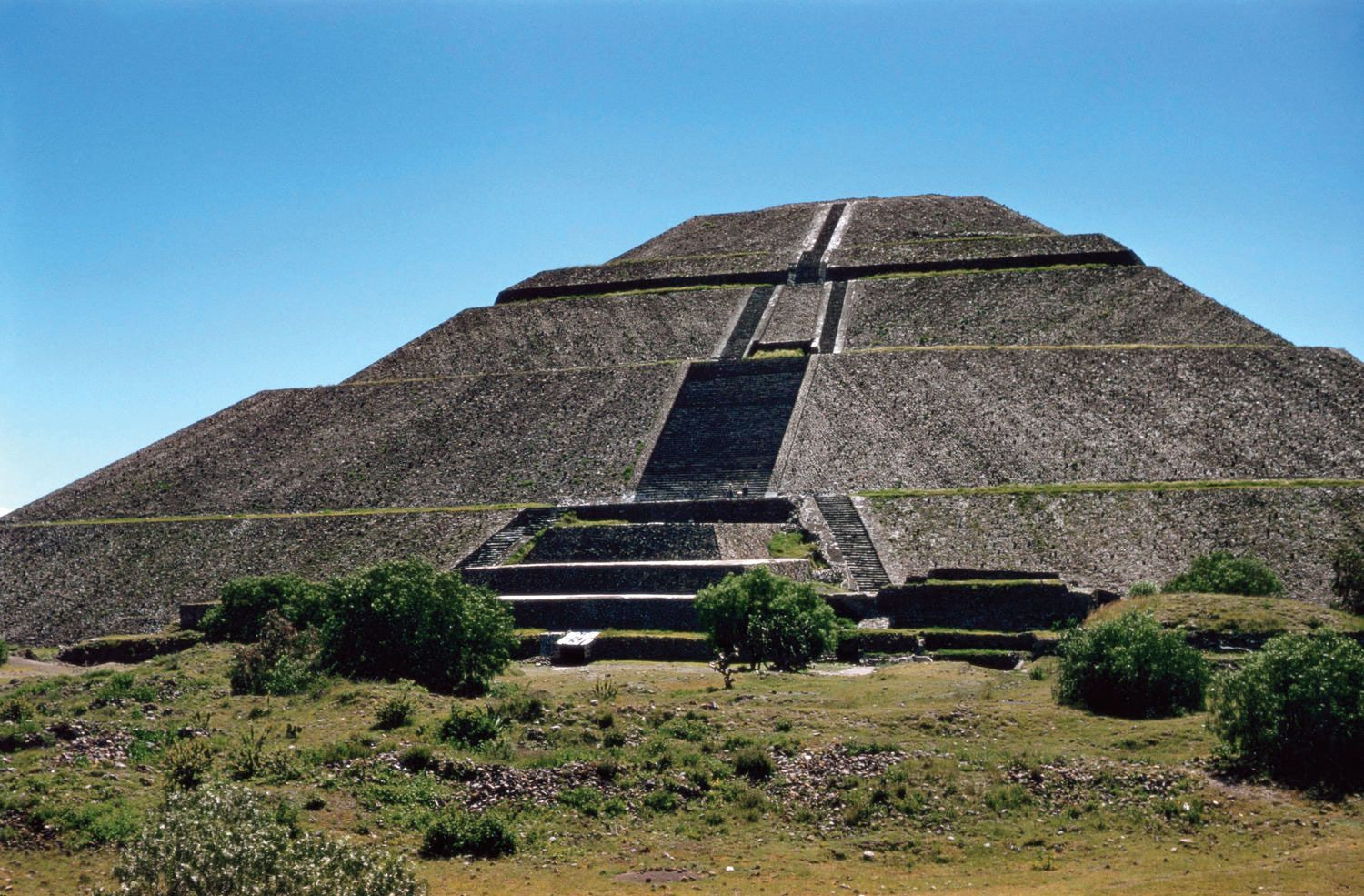 Pyramid of the Sun, Teotihuacan, Mexico, showcasing its grandeur and scale within the ancient city.