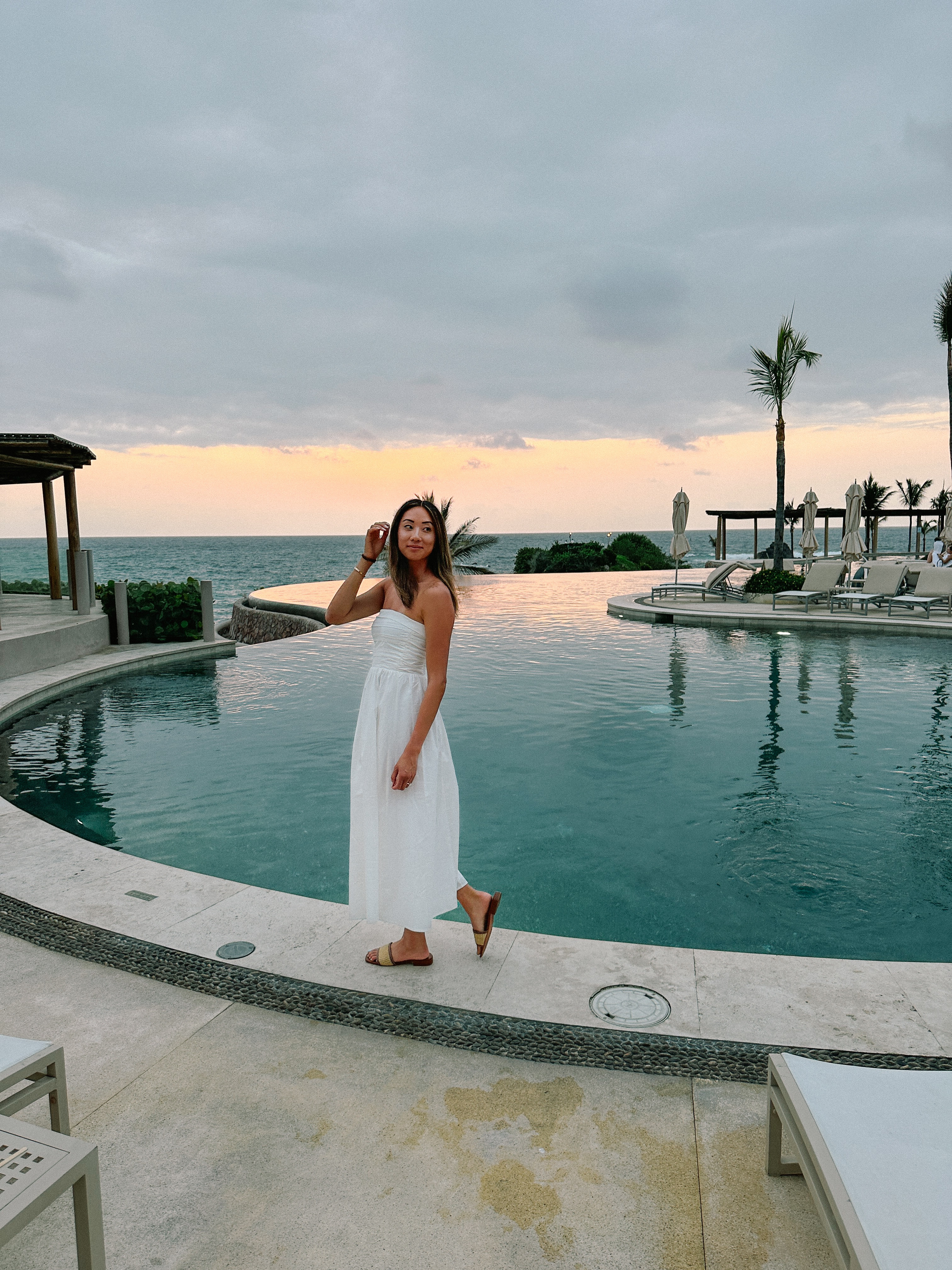 Sunset view over Nuna Pool at Four Seasons Resort Punta Mita