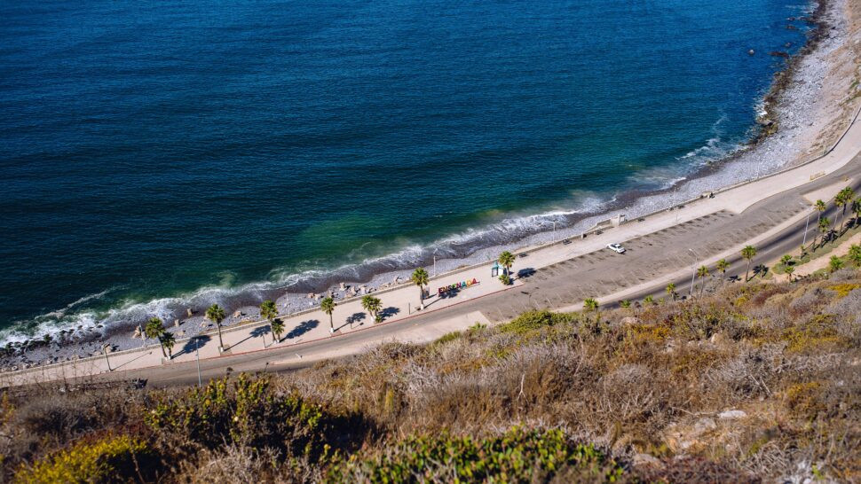 A serene beach in Ensenada, Baja California, a safe and laid-back coastal town near Tijuana