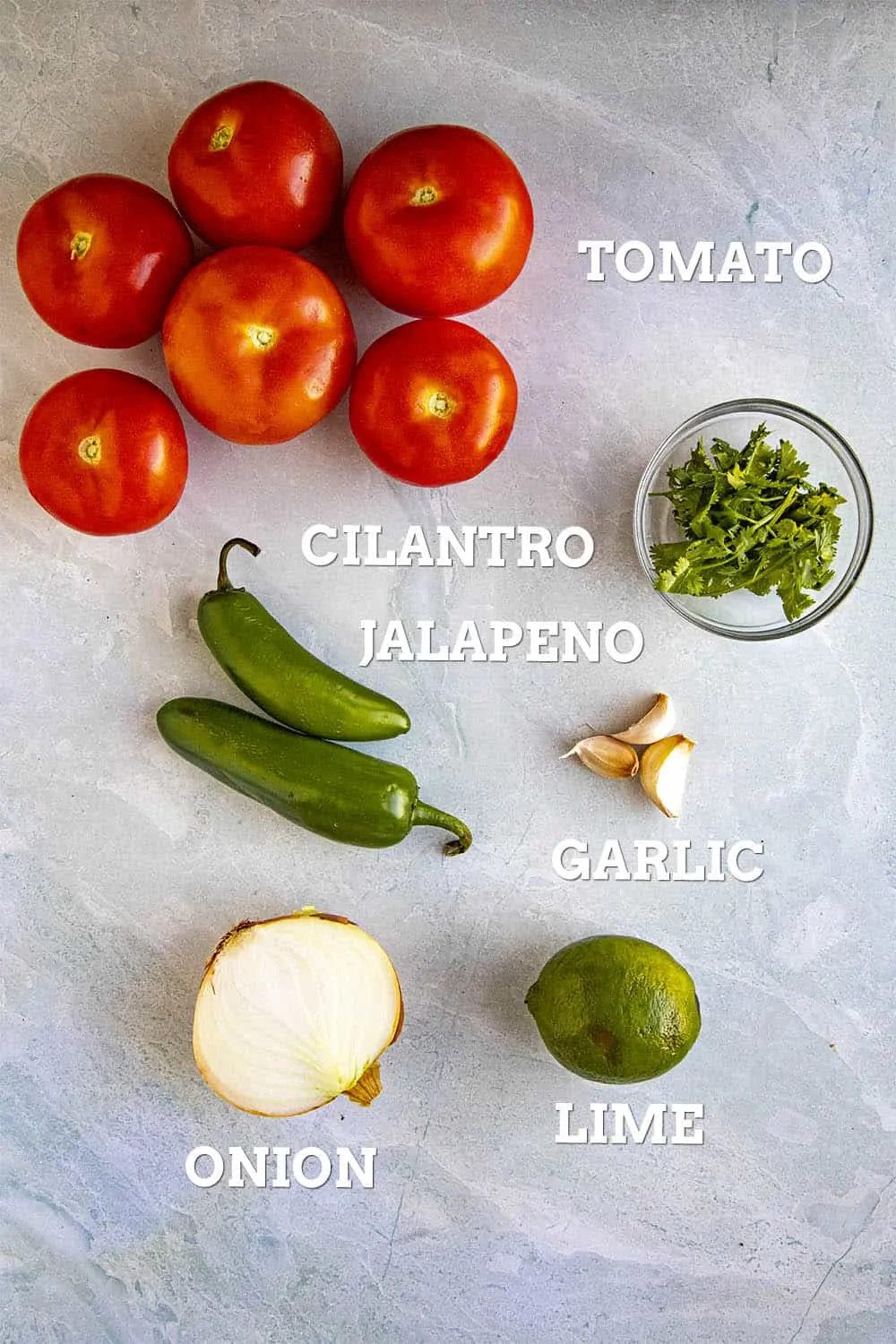 Ingredients for Salsa Roja