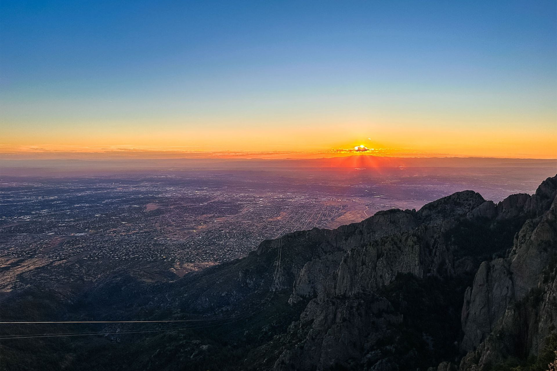 Sunset over Albuquerque from Sandia Peak