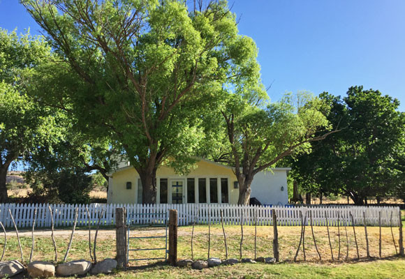 Adobe cottage nestled in San Patricio, New Mexico