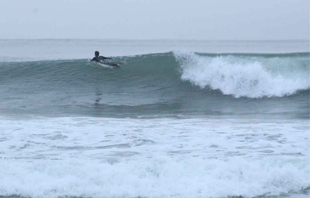 Surfing alone at a secret Mexican break, an aspirational image for surfers in Mexico seeking uncrowded waves and personal discovery.