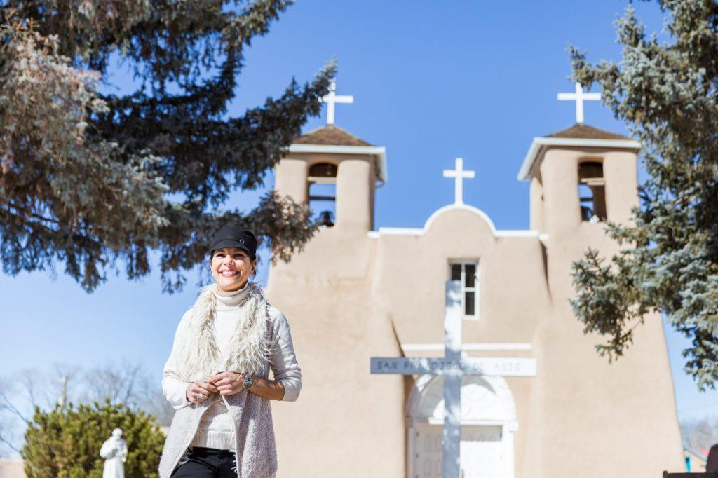 Historic St. Francis de Asis Church in Taos New Mexico showcasing local culture