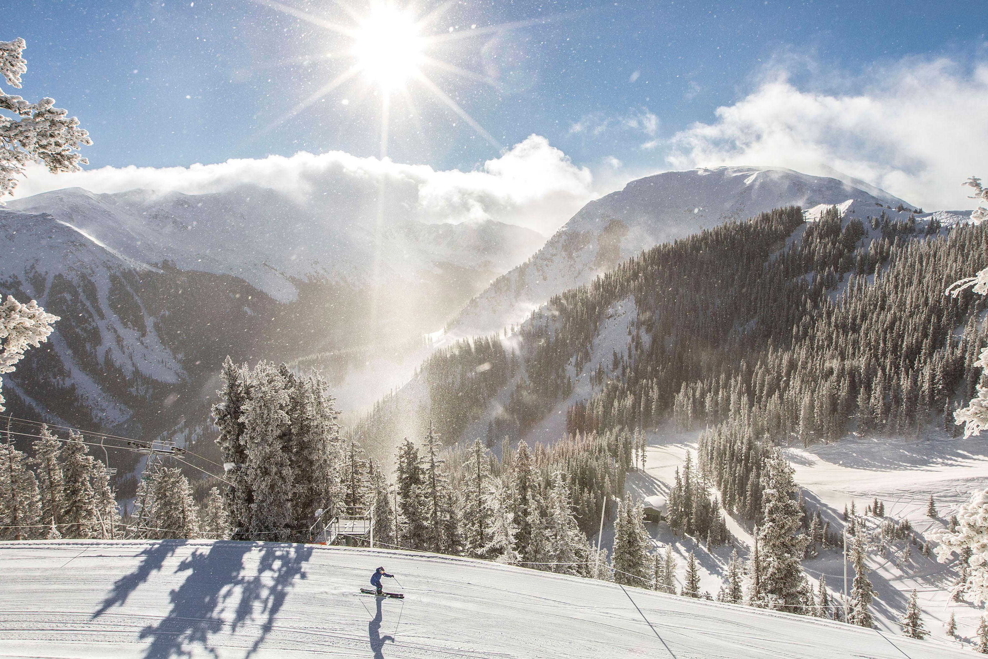 Skiers at Taos Ski Valley