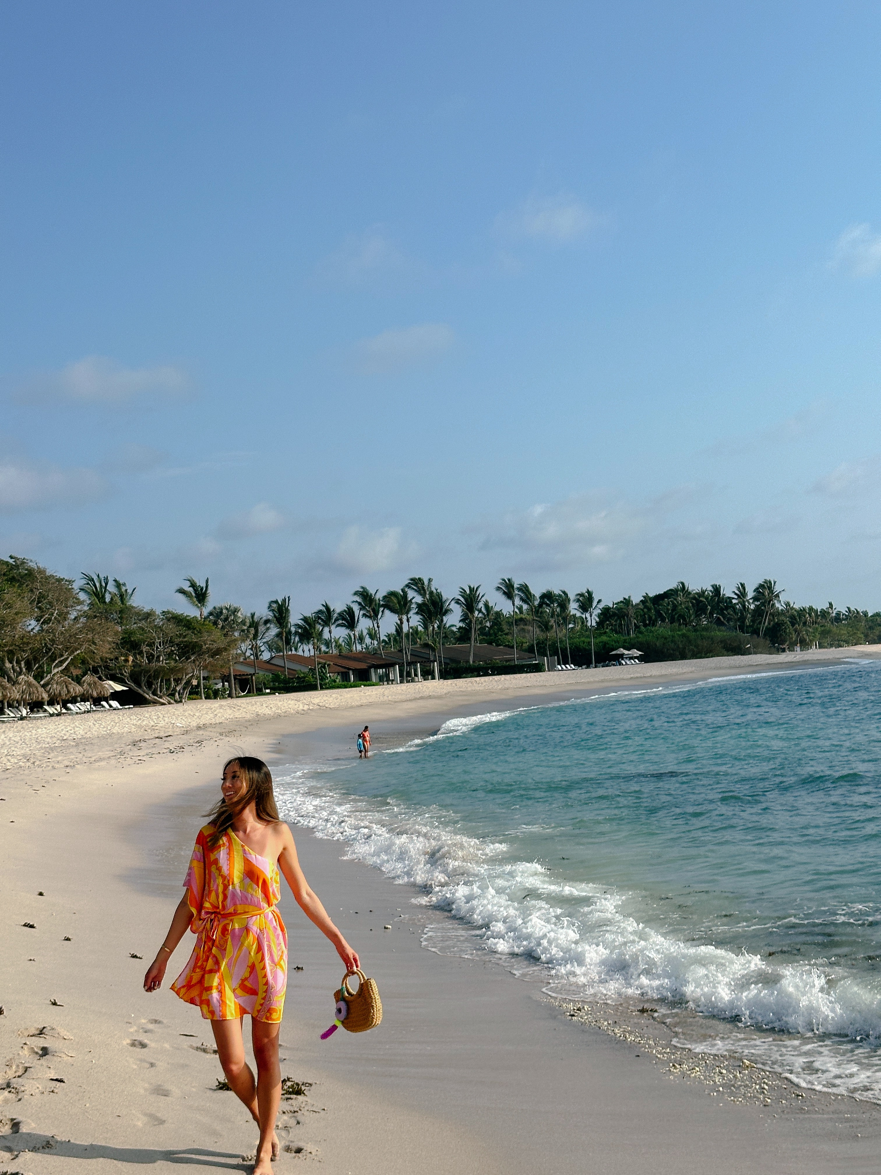 Strolling on the beach at golden hour in Punta Mita