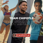 Team Chipotle athletes showcasing their favorite orders available on the Chipotle app and Chipotle.com.