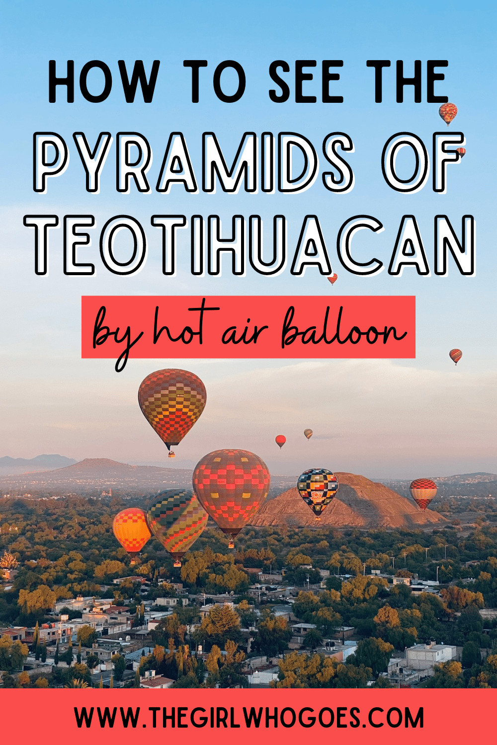 teotihuacan hot air balloon - pin