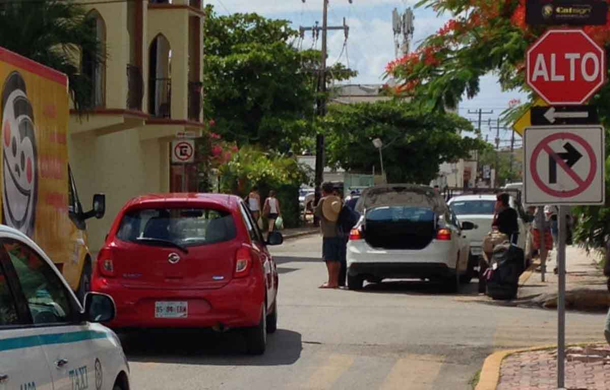 An Alto (Stop) sign in a neighborhood outside of Tijuana, reminding drivers of the need to be vigilant of smaller, less conspicuous road signs for safe driving in Mexico.