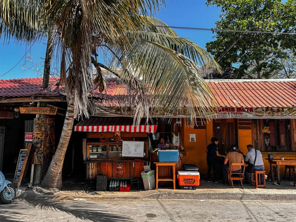 Breakfast smoothie and eggs at Encanto Cantina, Tulum