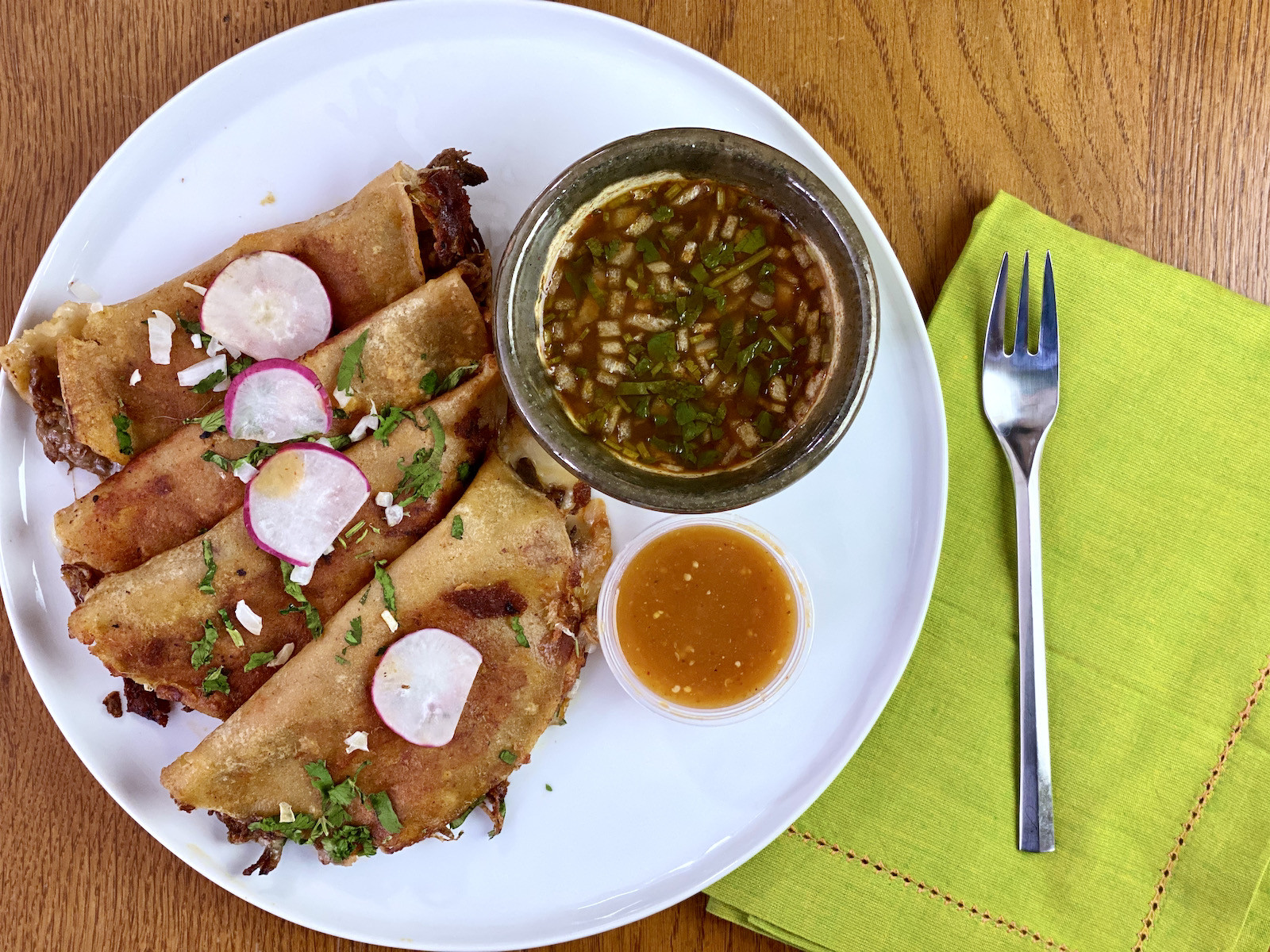 Birria tacos at Tavo