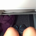 example of leg room shown on volaris flight, one of the mexican airlines