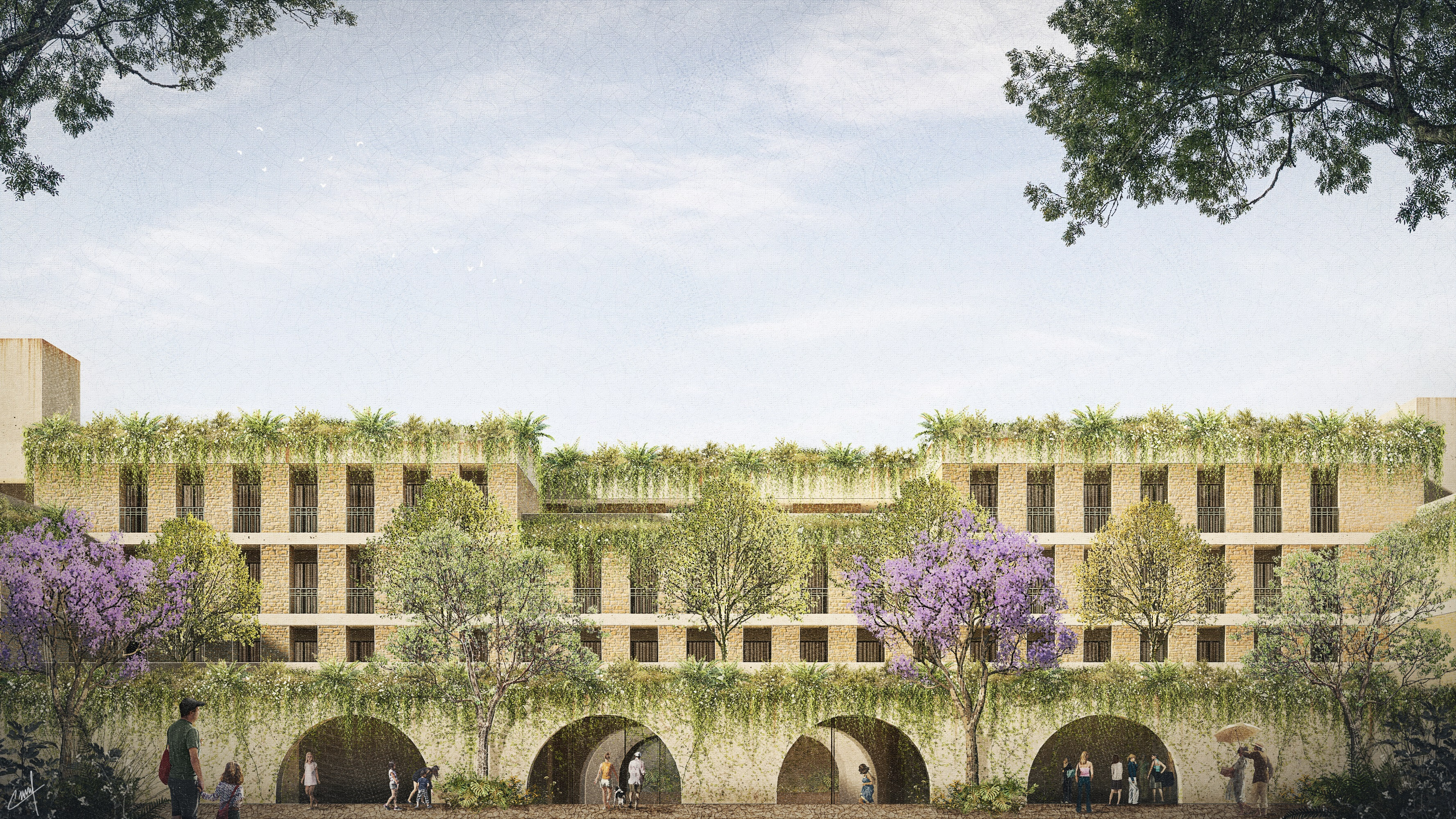 Waldorf Astoria San Miguel de Allende exterior showcasing lush trees and elegant architecture