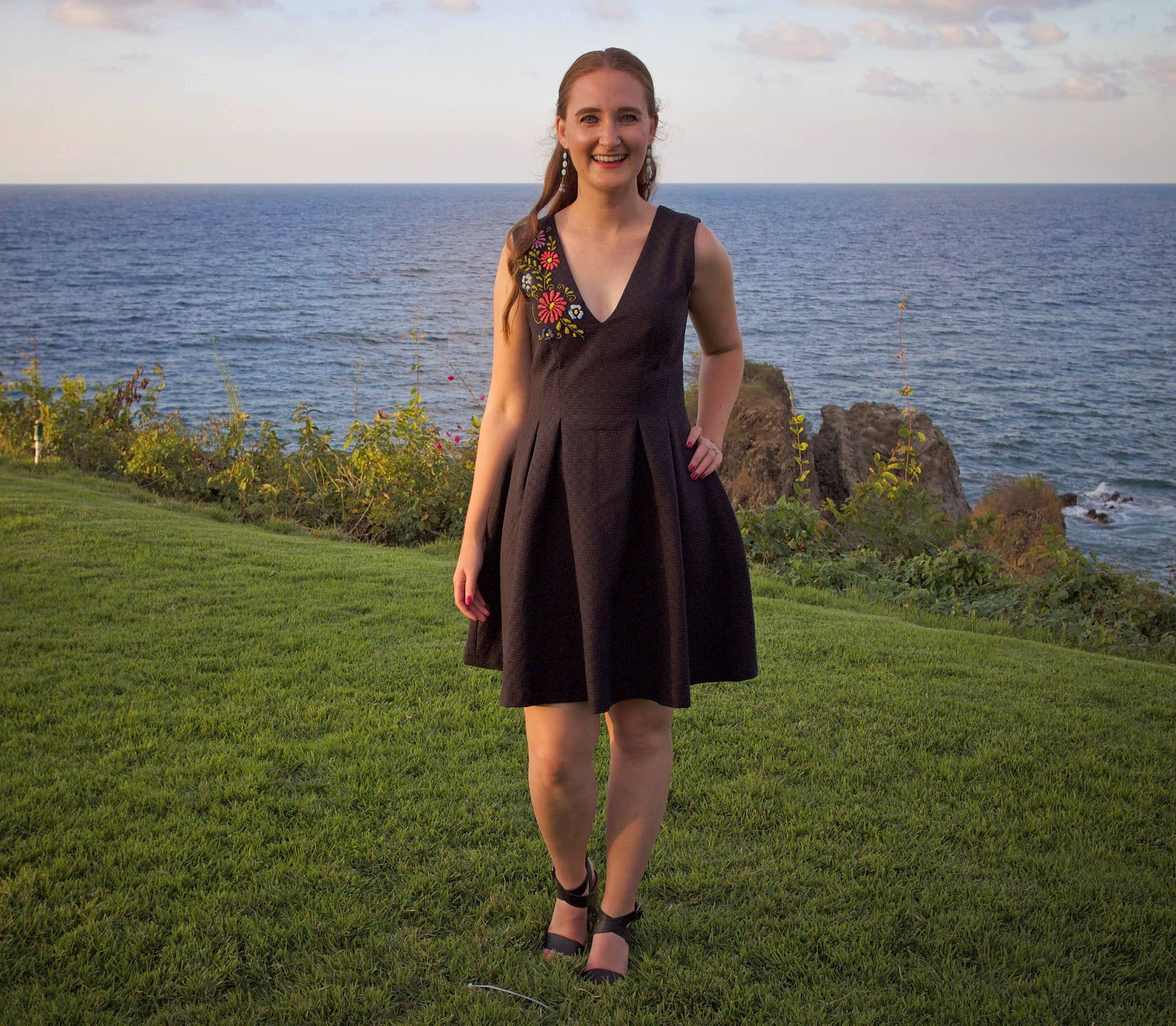 The Mexican embroidered dress worn at the wedding in Sayulita.