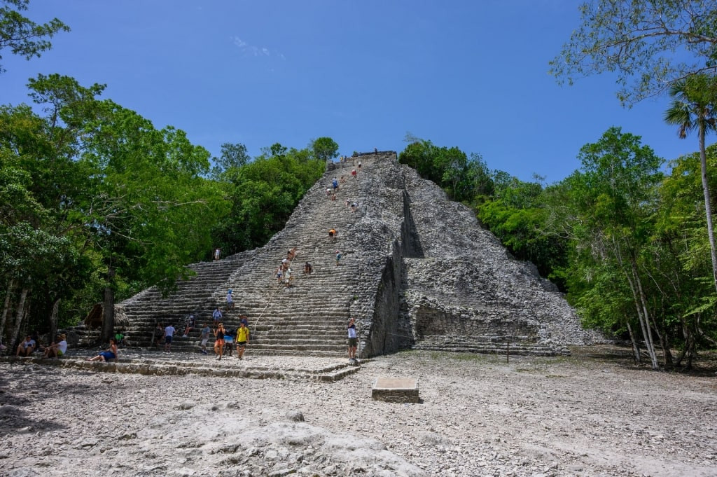 Coba Mayan Ruins: Ixmoja Pyramid Amidst Yucatan Jungle