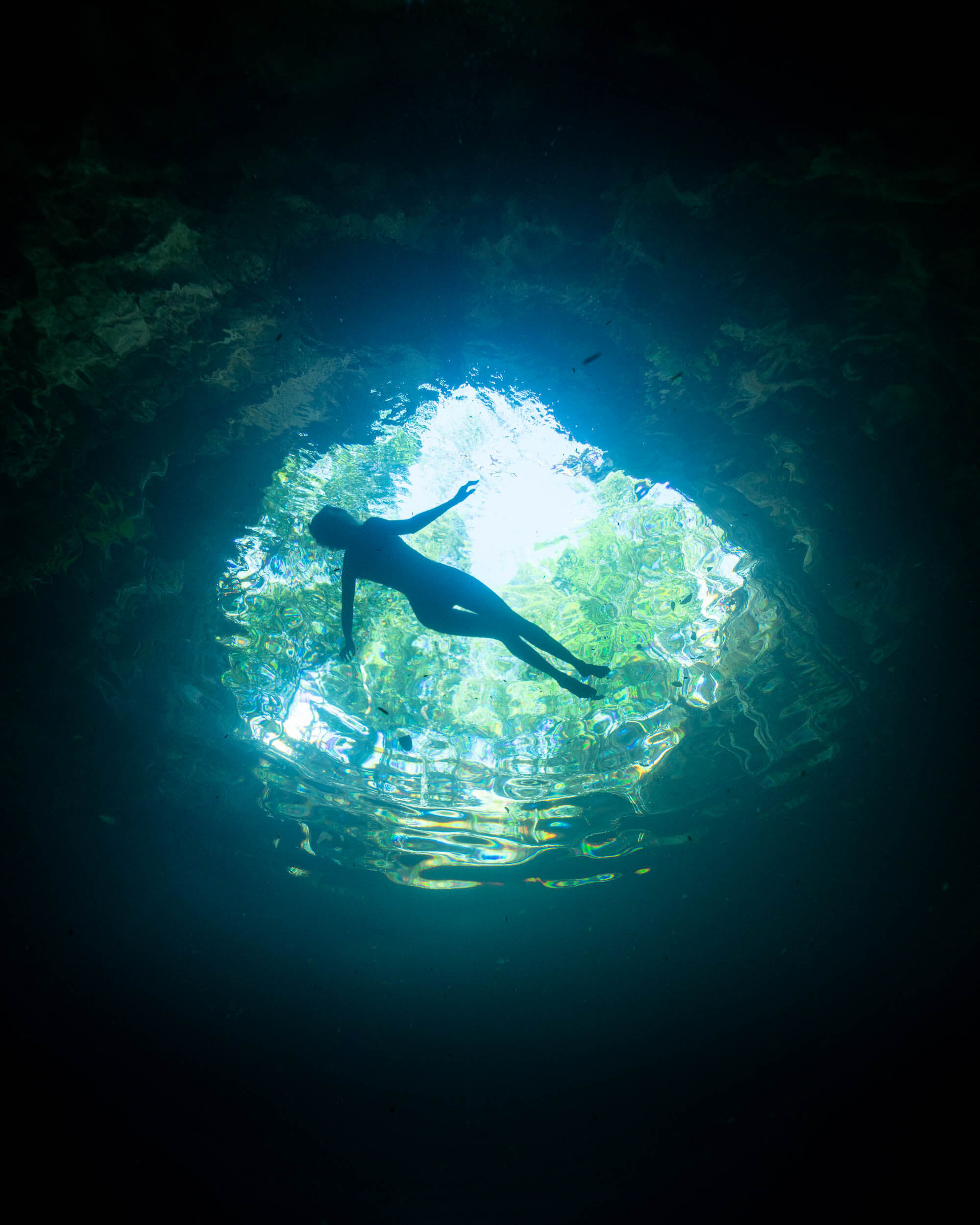 The pristine and inviting waters of Cenote Lol-Ha, Yucatan Peninsula, Mexico.