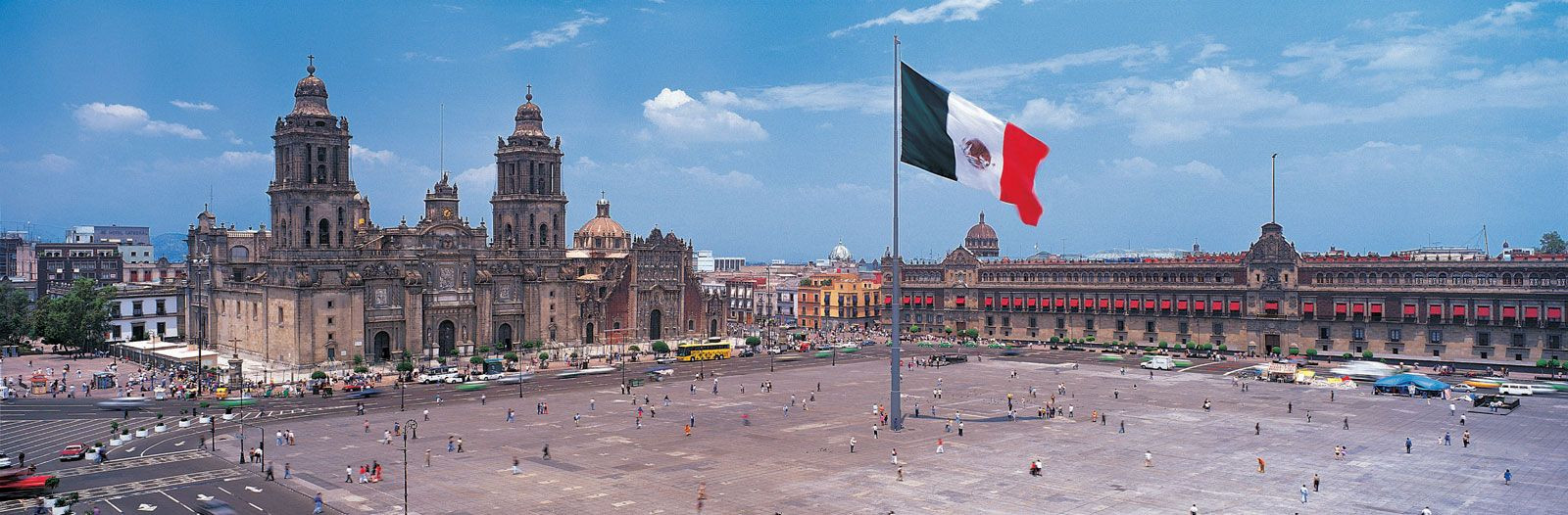 Mexico City: Zócalo, Metropolitan Cathedral, National Palace