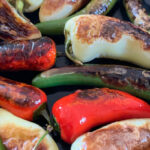 Grilled chiles toreados at a taqueria.