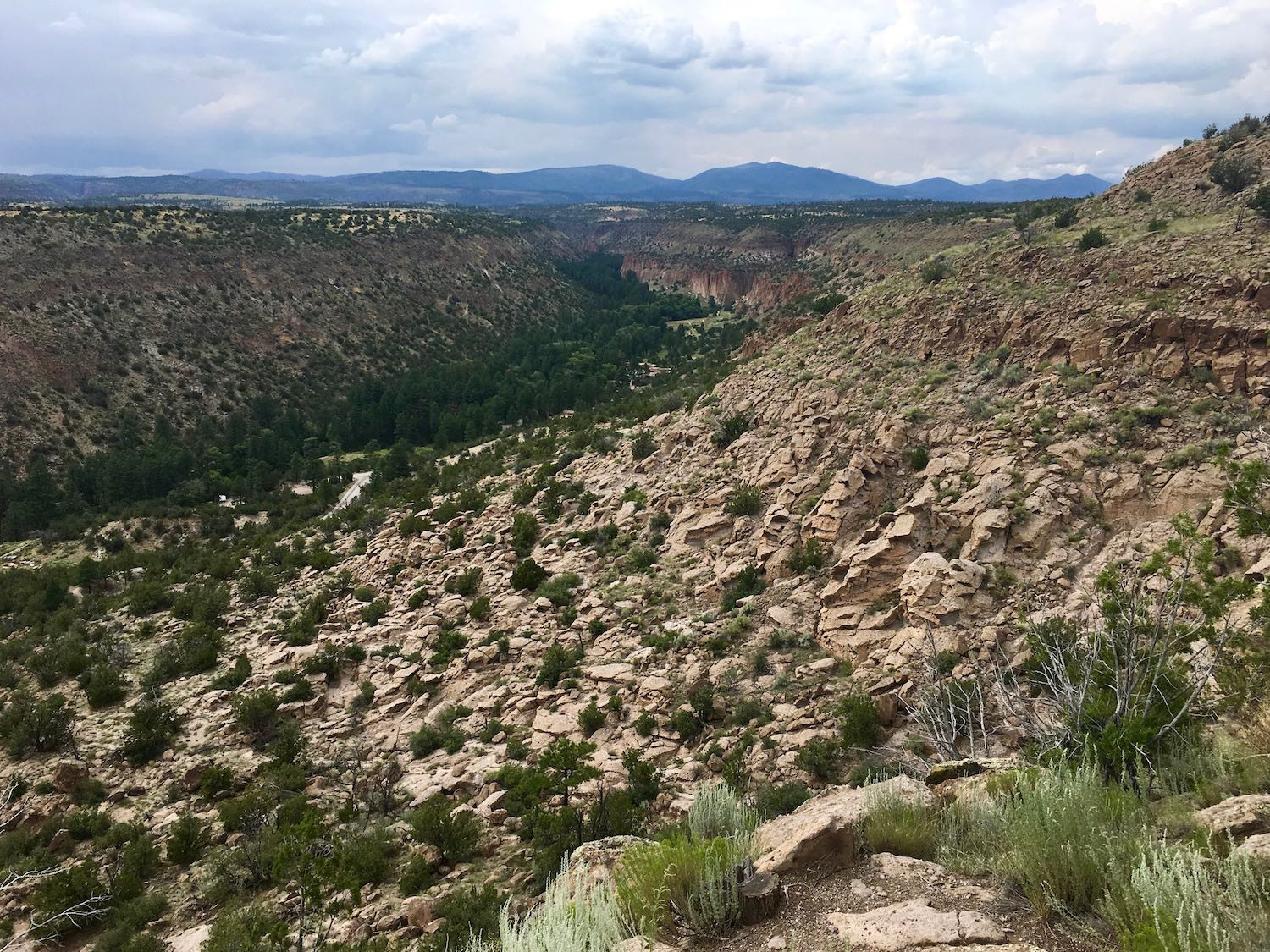 Overlooking Frijole Canyon in Bandelier National Monument