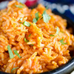 mexican rice in a bowl