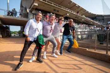  (l-r) Pavel Pardo, Fernando Palomo, Juan Marcos Palomo and Emerson da Rosa saw 