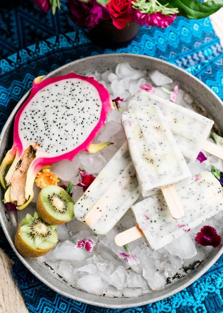Dragon Fruit Coconut Kiwi Paletas
