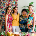 Papel picado decorations for a Mexican fiesta