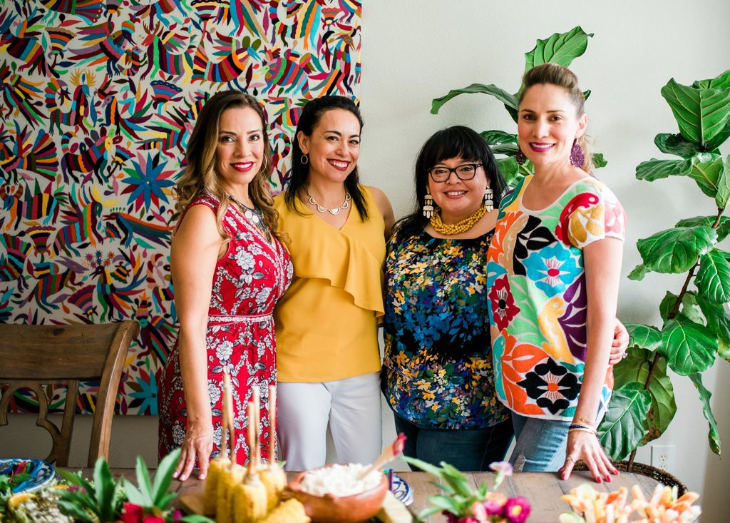 Papel picado decorations for a Mexican fiesta