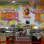 Colorful display of Mexican paletas