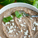 Authentic Mexican Refried Beans Served as a Side Dish