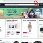 Translating Amazon Mexico into English using Google Chrome. The image shows the Google Chrome browser with the translate option highlighted.