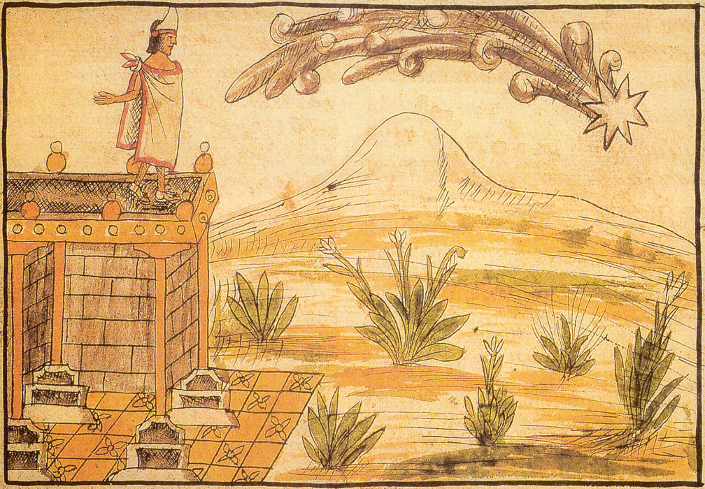 Moctezuma Watching the Comet, Codex, Diego Duran 1537 – 1588